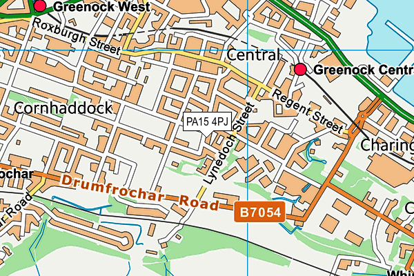 PA15 4PJ map - OS VectorMap District (Ordnance Survey)