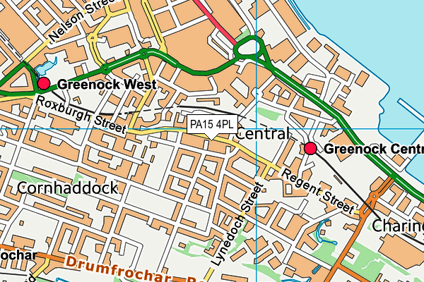 PA15 4PL map - OS VectorMap District (Ordnance Survey)