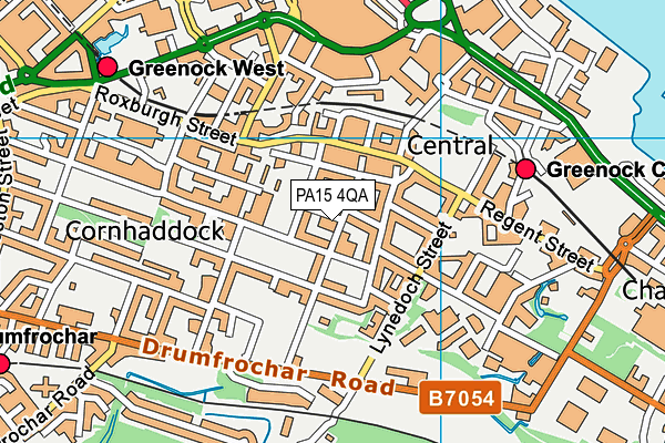 PA15 4QA map - OS VectorMap District (Ordnance Survey)