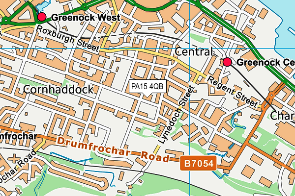 PA15 4QB map - OS VectorMap District (Ordnance Survey)
