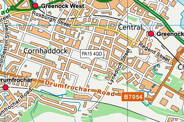 PA15 4QD map - OS VectorMap District (Ordnance Survey)