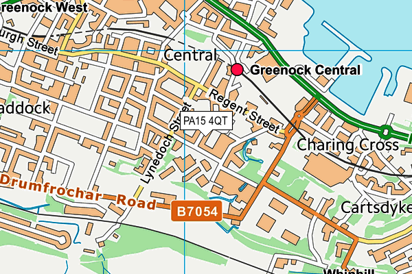 PA15 4QT map - OS VectorMap District (Ordnance Survey)