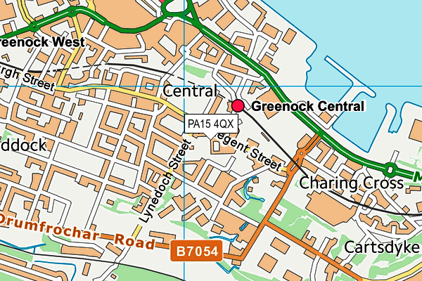 PA15 4QX map - OS VectorMap District (Ordnance Survey)