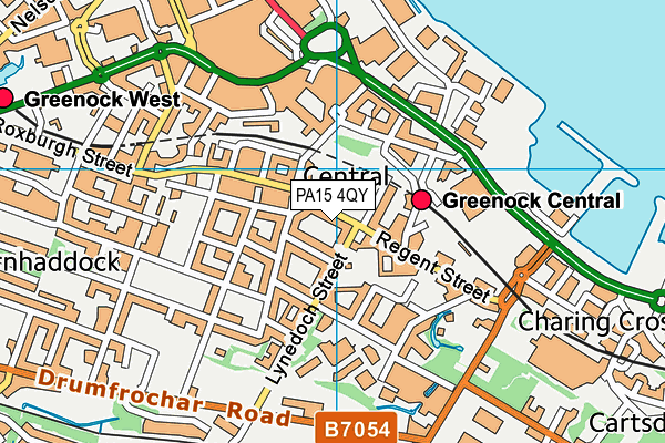 PA15 4QY map - OS VectorMap District (Ordnance Survey)