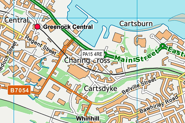 PA15 4RE map - OS VectorMap District (Ordnance Survey)