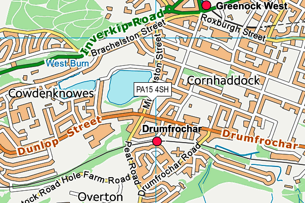 PA15 4SH map - OS VectorMap District (Ordnance Survey)