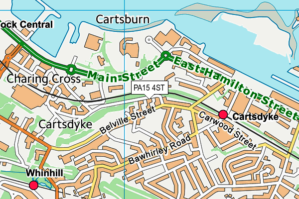 PA15 4ST map - OS VectorMap District (Ordnance Survey)