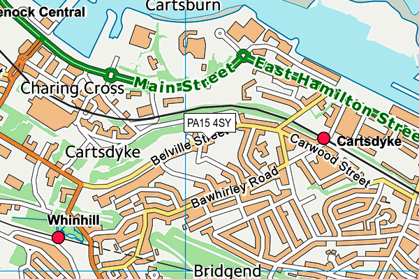 PA15 4SY map - OS VectorMap District (Ordnance Survey)