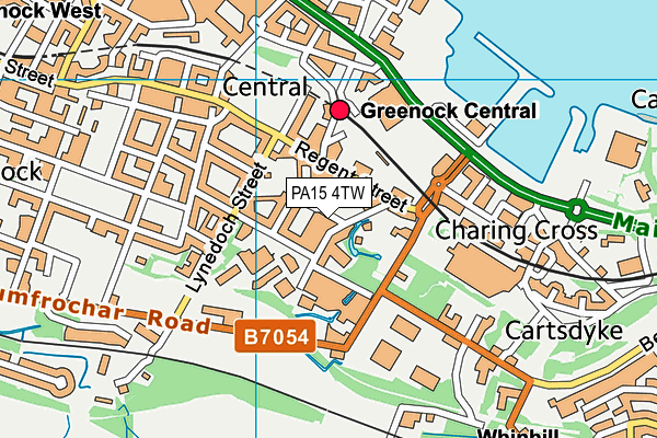 PA15 4TW map - OS VectorMap District (Ordnance Survey)