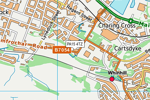 PA15 4TZ map - OS VectorMap District (Ordnance Survey)