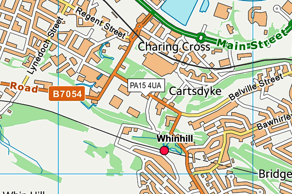 PA15 4UA map - OS VectorMap District (Ordnance Survey)