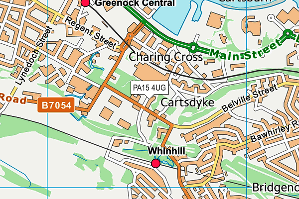 PA15 4UG map - OS VectorMap District (Ordnance Survey)