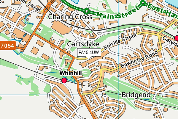 PA15 4UW map - OS VectorMap District (Ordnance Survey)