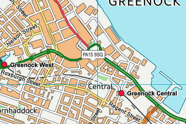 PA15 9SQ map - OS VectorMap District (Ordnance Survey)