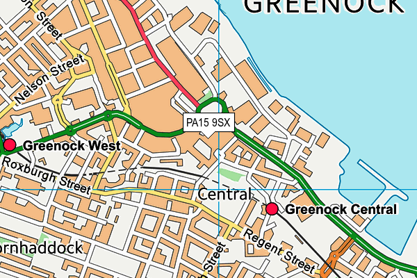 PA15 9SX map - OS VectorMap District (Ordnance Survey)