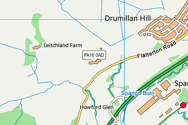 PA16 0AD map - OS VectorMap District (Ordnance Survey)