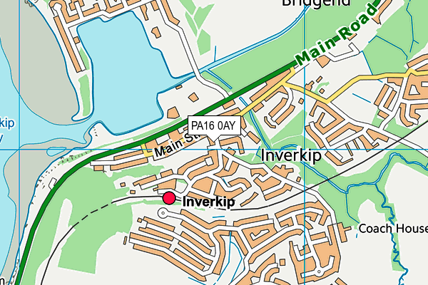 PA16 0AY map - OS VectorMap District (Ordnance Survey)