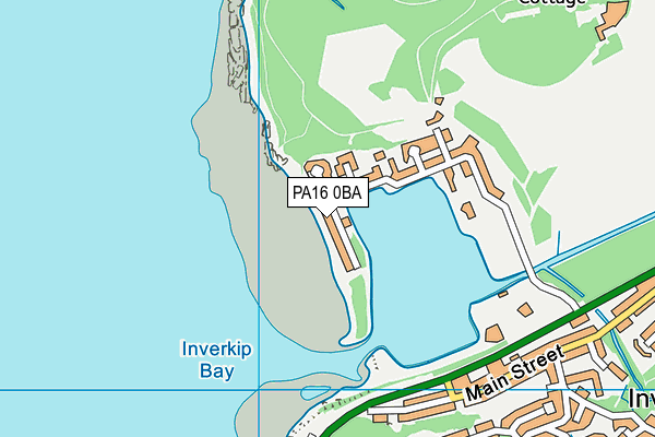 PA16 0BA map - OS VectorMap District (Ordnance Survey)