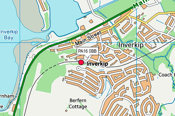PA16 0BB map - OS VectorMap District (Ordnance Survey)