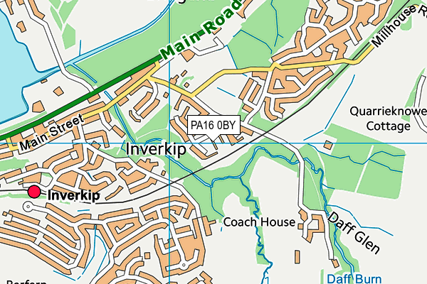 PA16 0BY map - OS VectorMap District (Ordnance Survey)