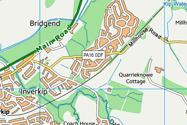PA16 0DF map - OS VectorMap District (Ordnance Survey)
