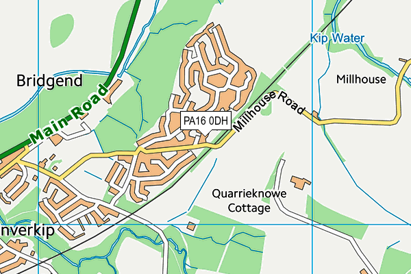 PA16 0DH map - OS VectorMap District (Ordnance Survey)