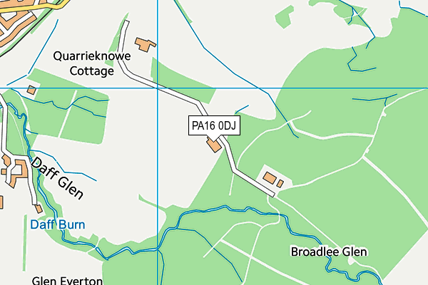 PA16 0DJ map - OS VectorMap District (Ordnance Survey)
