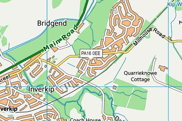 PA16 0EE map - OS VectorMap District (Ordnance Survey)