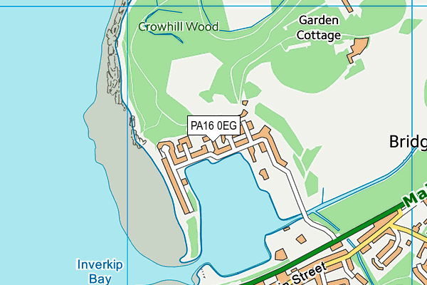 PA16 0EG map - OS VectorMap District (Ordnance Survey)