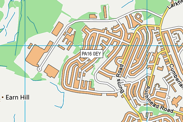 PA16 0EY map - OS VectorMap District (Ordnance Survey)