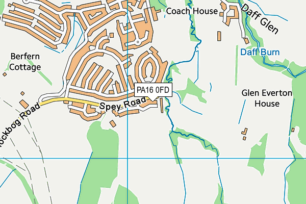 PA16 0FD map - OS VectorMap District (Ordnance Survey)