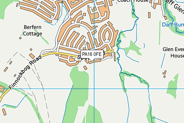 PA16 0FE map - OS VectorMap District (Ordnance Survey)