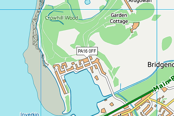 PA16 0FF map - OS VectorMap District (Ordnance Survey)