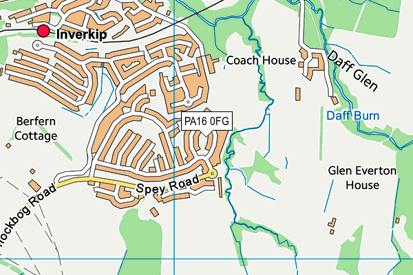 PA16 0FG map - OS VectorMap District (Ordnance Survey)