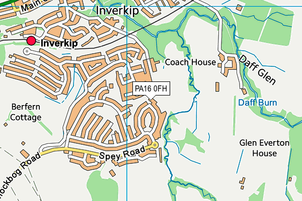 PA16 0FH map - OS VectorMap District (Ordnance Survey)