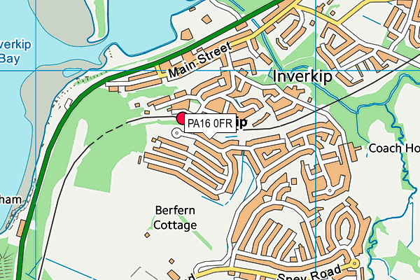 PA16 0FR map - OS VectorMap District (Ordnance Survey)