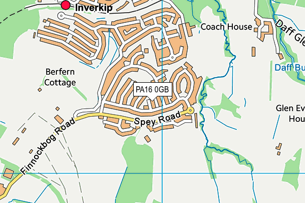 PA16 0GB map - OS VectorMap District (Ordnance Survey)