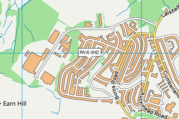 PA16 0HD map - OS VectorMap District (Ordnance Survey)