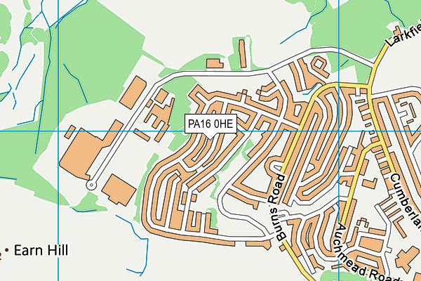 PA16 0HE map - OS VectorMap District (Ordnance Survey)