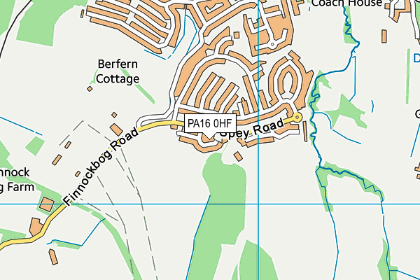 PA16 0HF map - OS VectorMap District (Ordnance Survey)