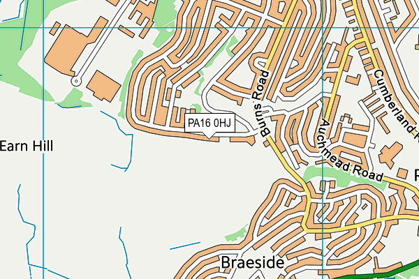 PA16 0HJ map - OS VectorMap District (Ordnance Survey)