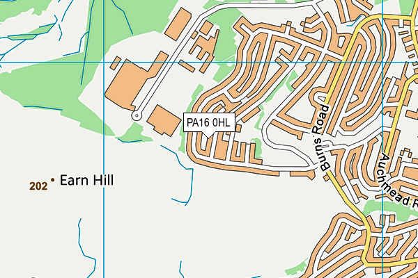 PA16 0HL map - OS VectorMap District (Ordnance Survey)
