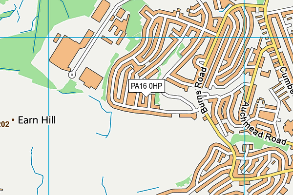 PA16 0HP map - OS VectorMap District (Ordnance Survey)