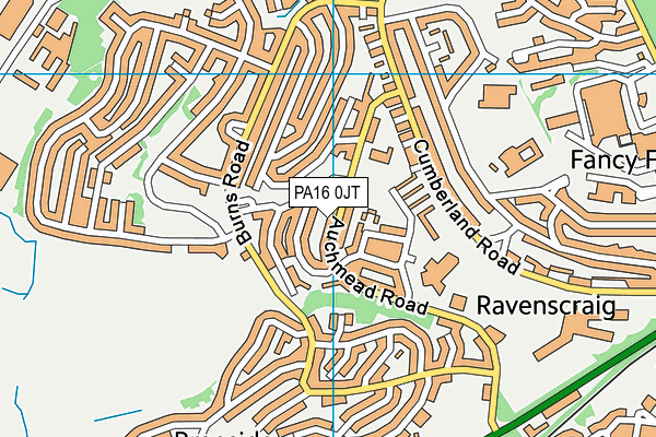 PA16 0JT map - OS VectorMap District (Ordnance Survey)