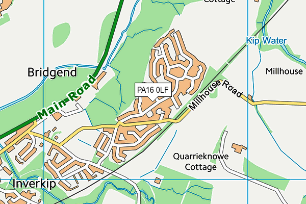 PA16 0LF map - OS VectorMap District (Ordnance Survey)