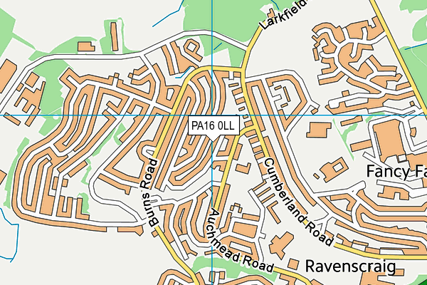 PA16 0LL map - OS VectorMap District (Ordnance Survey)