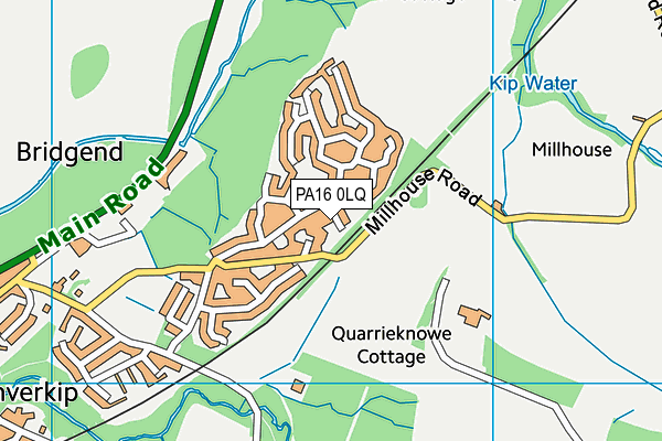 PA16 0LQ map - OS VectorMap District (Ordnance Survey)
