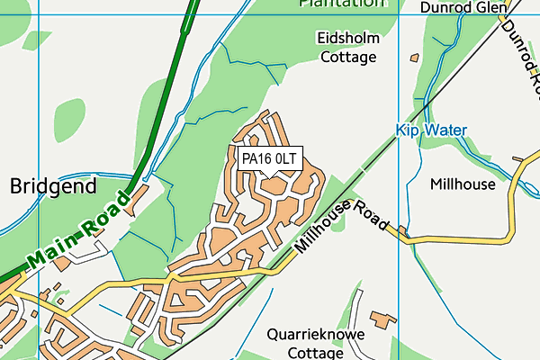 PA16 0LT map - OS VectorMap District (Ordnance Survey)