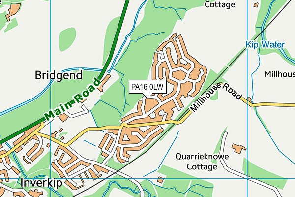 PA16 0LW map - OS VectorMap District (Ordnance Survey)