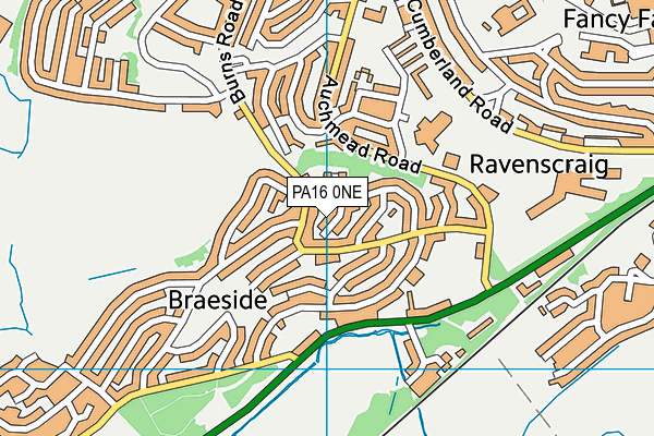 PA16 0NE map - OS VectorMap District (Ordnance Survey)